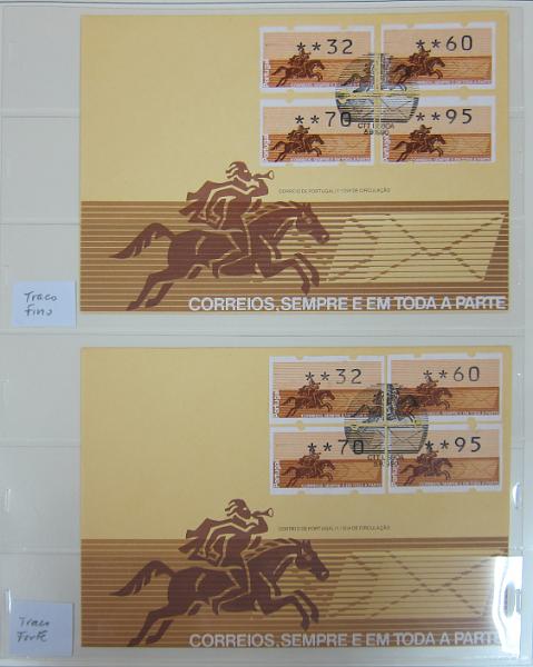 0265 (24).jpg -     Lote:    265      Colecção Especializada - Etiquetas      Lotes Especiais       Descrição:      1981/2010 &mdash; Etiquetas.   Coleção composta por 12 álbuns com etiquetas desde percursoras e Framas até 2010, com provas, erros, FDC's, etiquetas novas e usadas, sobrescritos circulados, variedades de impressão e papéis. Importante estudo. Lote a ver.        Lote ETQ       Valor Base:     &euro; 3000,00     Valor Venda:     &euro;      